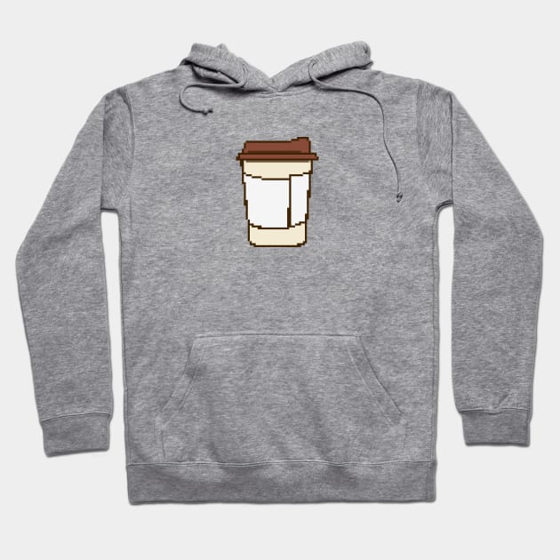 Coffee Cup Pixel Art Hoodie by PXL-JXN